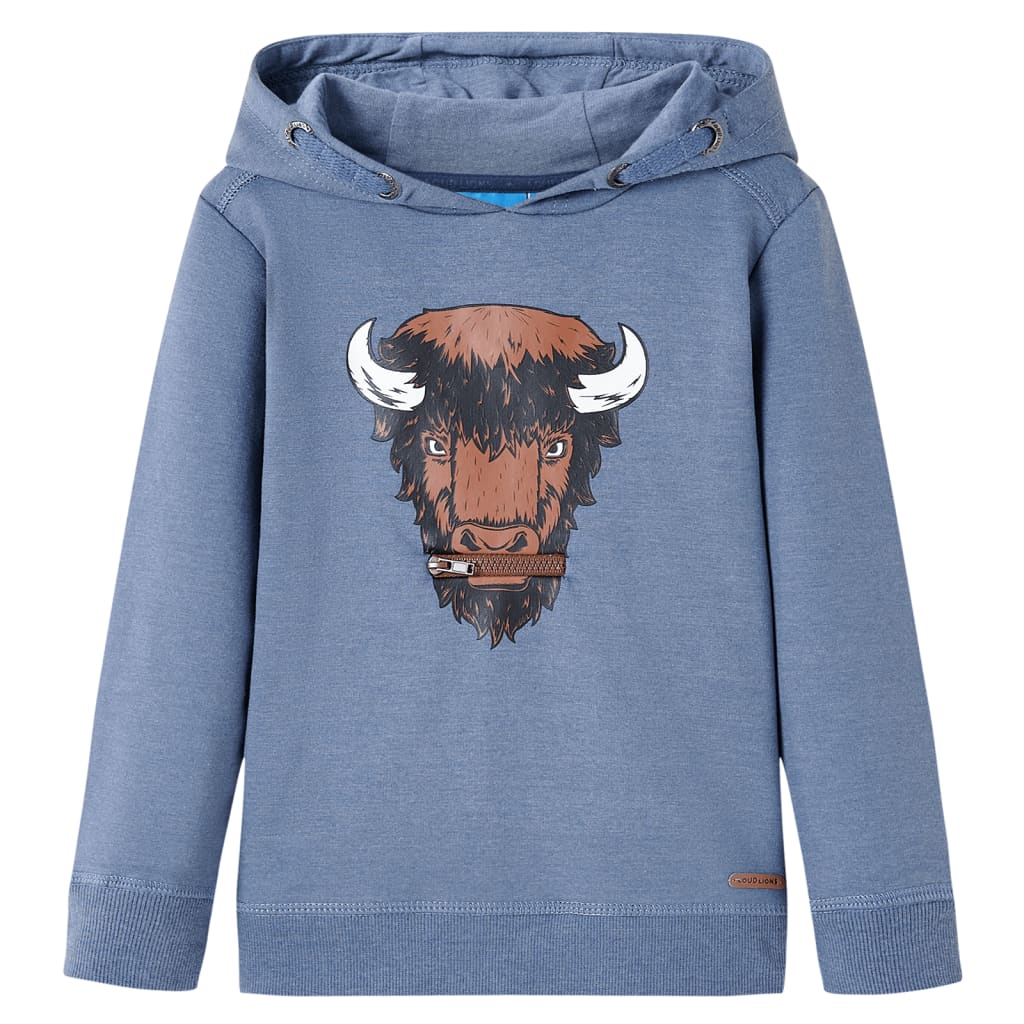 Kids' Hooded Sweatshirt Blue Marl 116