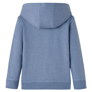 Kids' Hoodie Blue Melange 128