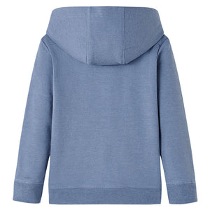 Kids' Hoodie Blue Mélange 140