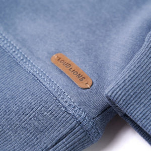Kids' Hoodie Blue Mélange 140