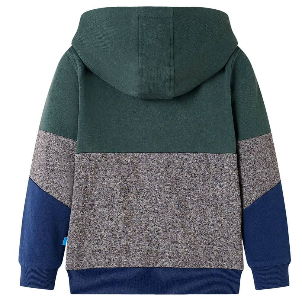 Kids' Zip-Up Hoodie Dark Green 92