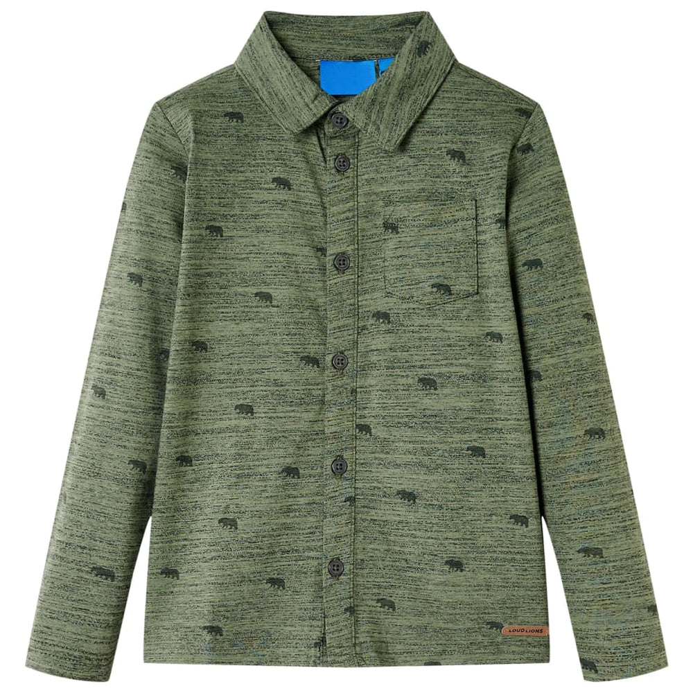 Children's Shirt Khaki Melange 104