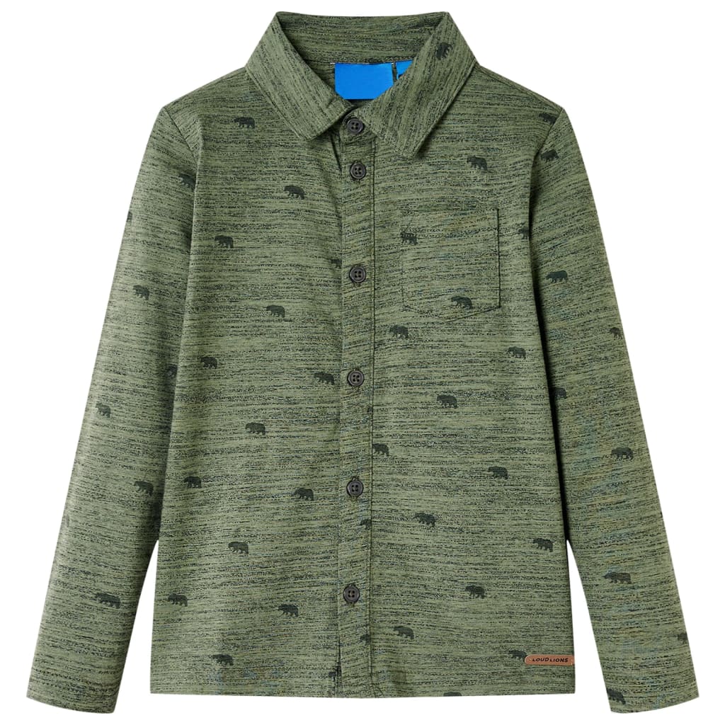 Children's Shirt Khaki Melange 104