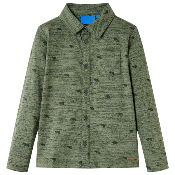 Children's Shirt Khaki Melange 128