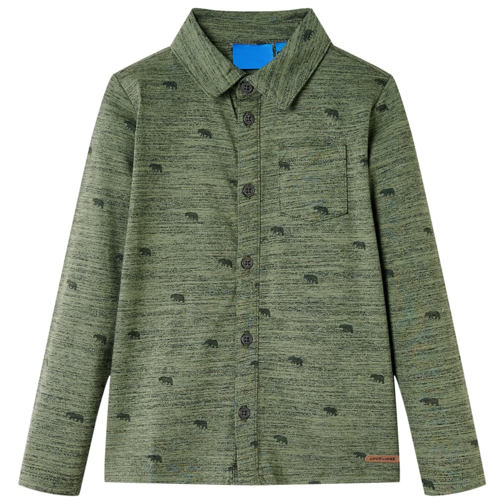 Kids' Shirt Khaki Mélange 140