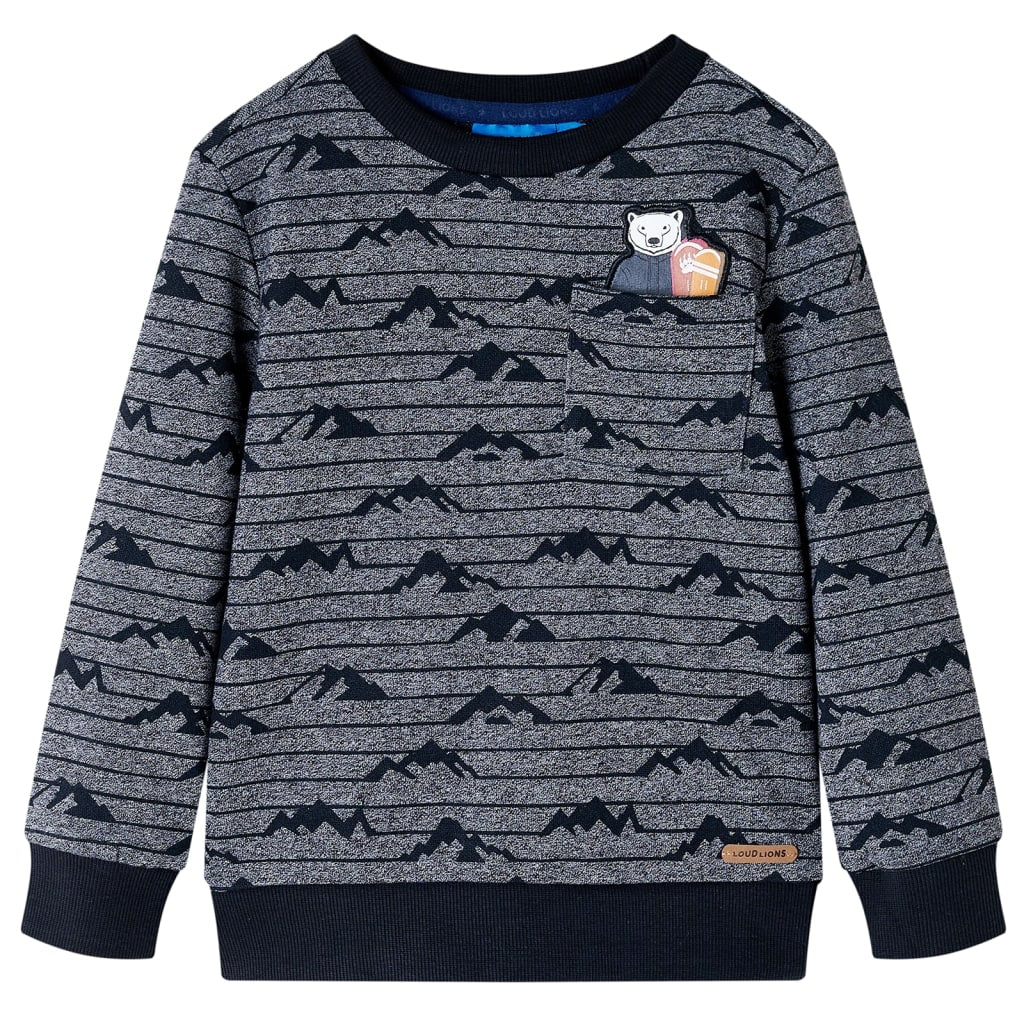 Children's Sweatshirt Navy Melange 128