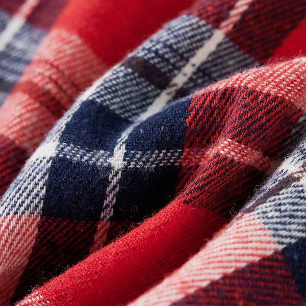 Kids' Check Shirt Red and Navy Blue 116