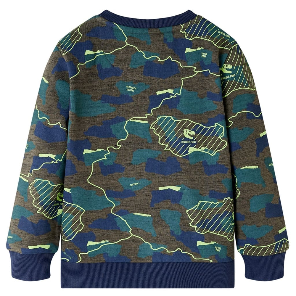 Kids' Sweatshirt Dark Khaki Mélange 140