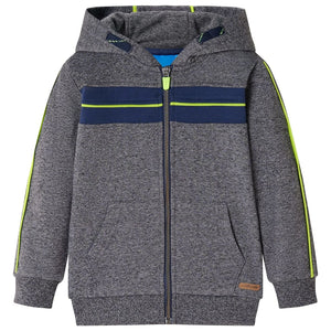 Kids' Hoodie with Zipper Grey Marl 104