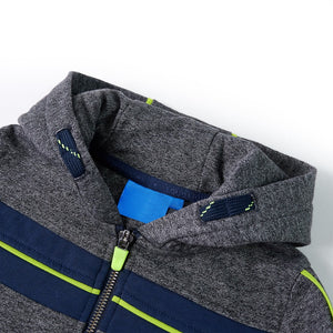 Kids' Hoodie with Zipper Grey Marl 104