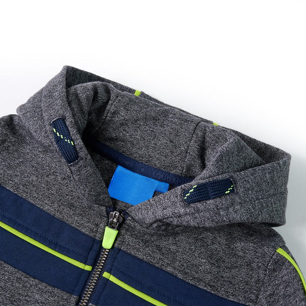 Kids' Hoodie with Zipper Grey Marl 104