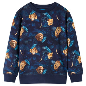 Kids' Sweatshirt Navy Blue 128