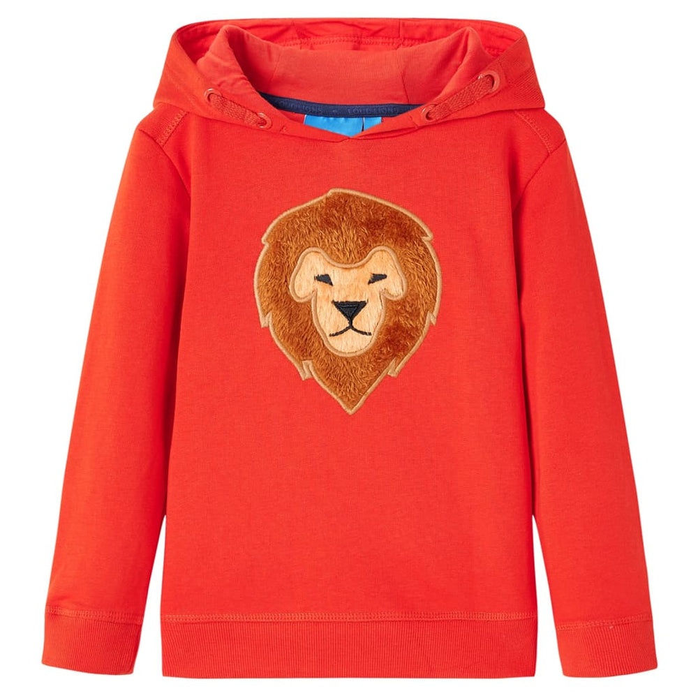 Kids' Hooded Sweatshirt Red 128