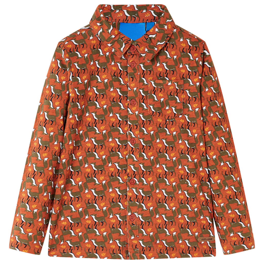 Kids' Shirt Rust Brown 92