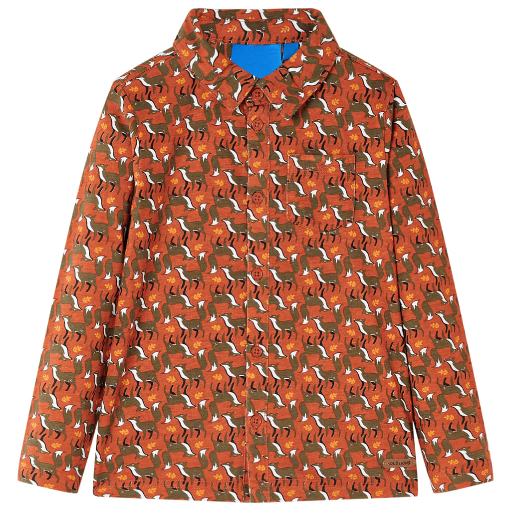 Kids' Shirt Rust Brown 128