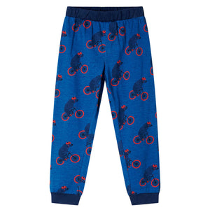 Kids' Long-Sleeved Pyjamas Petrol Blue 92