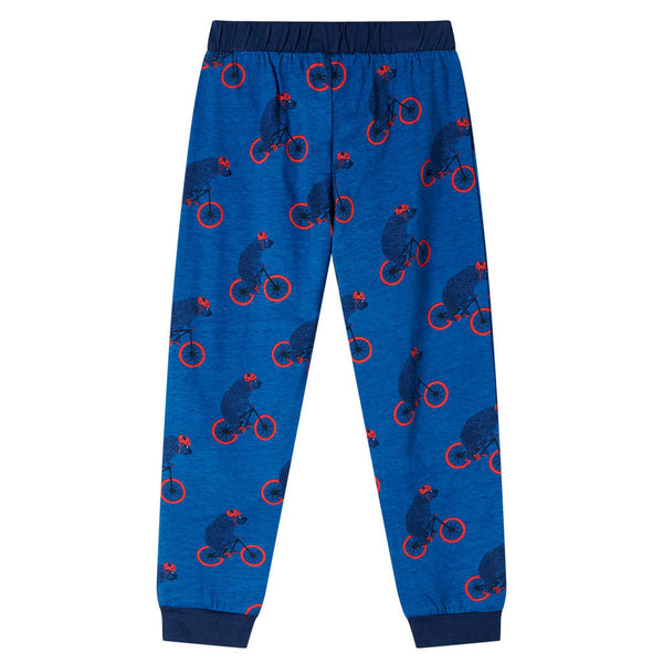 Kids' Long-Sleeved Pyjamas Petrol Blue 92