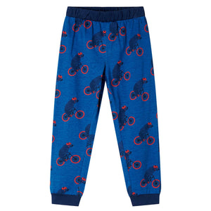 Kids' Long-Sleeved Pyjamas Petrol Blue 128