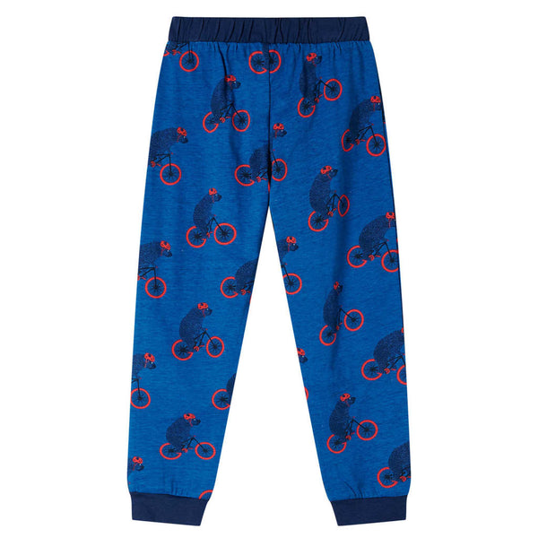 Kids' Long-Sleeved Pyjamas Petrol Blue 128