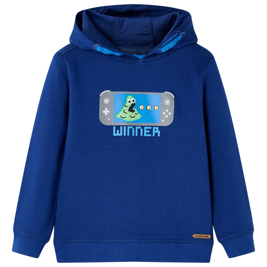 Kids' Hoodie Dark Blue 140