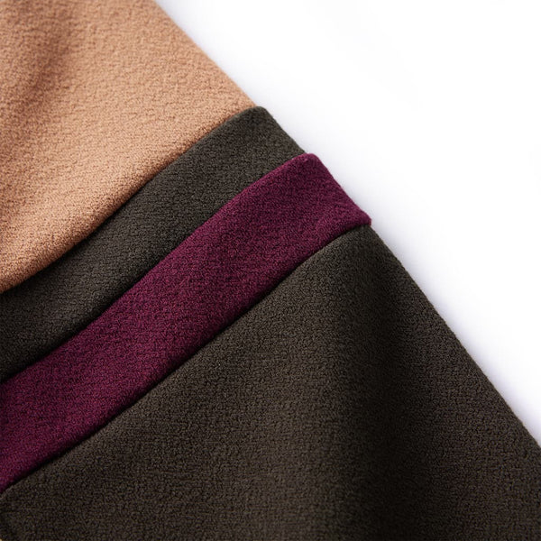 Kids' Sweatshirt Dark Khaki and Camel Brown 140