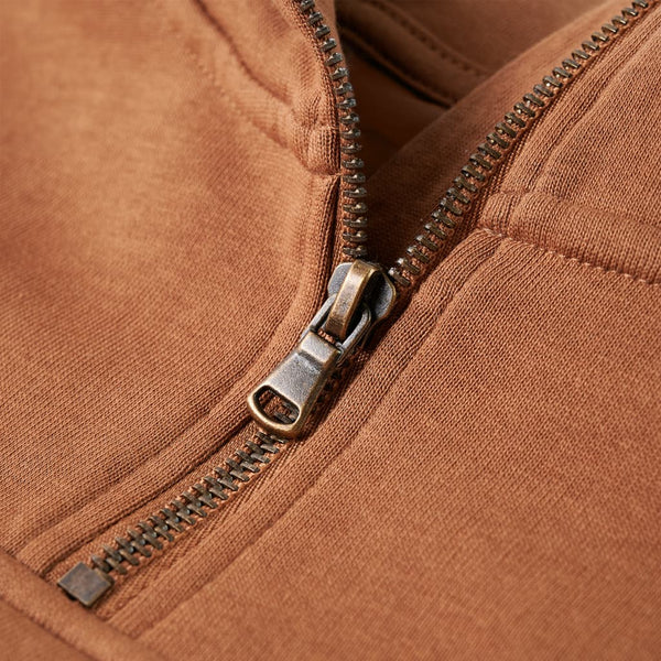 Children's Half-Zip Hoodie Anthracite Cognac 104