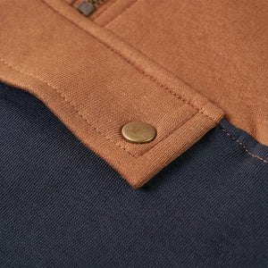 Children's Half-Zip Hoodie Anthracite Cognac 104