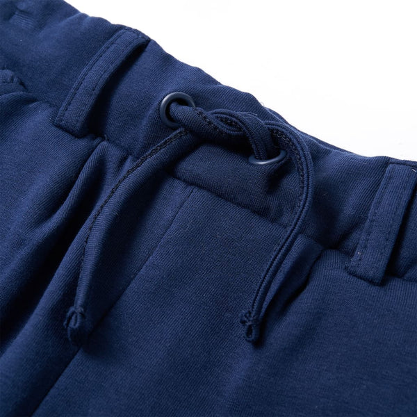 Kids' drawstring trousers navy blue 140