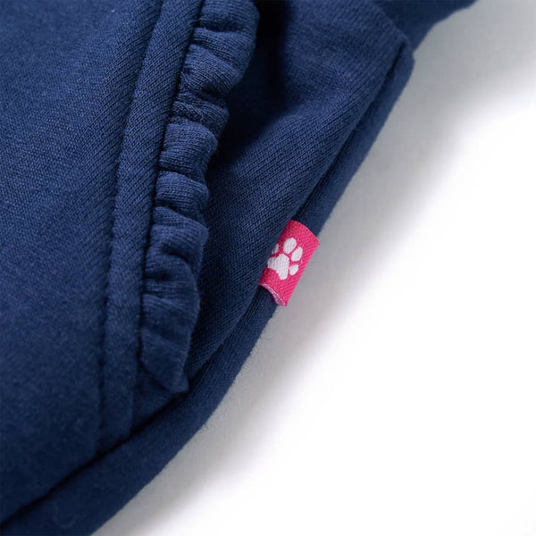 Kids' drawstring trousers navy blue 140