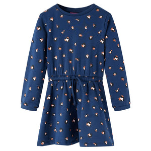 Kids' Long-Sleeve Dress Navy 104