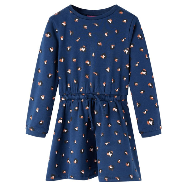 Kids' Long-Sleeve Dress Navy 104
