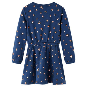 Girls' Long-Sleeved Dress Navy 140