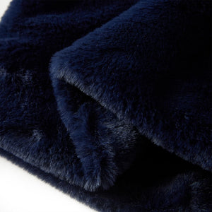 Kids' Faux Fur Coat Navy Blue 104