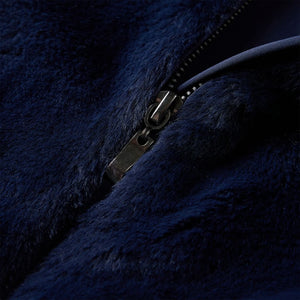Children's Coat Faux Fur Navy Blue 128
