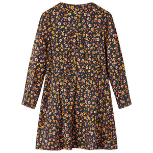 Children's Dress with Long Sleeves Navy Blue 116
