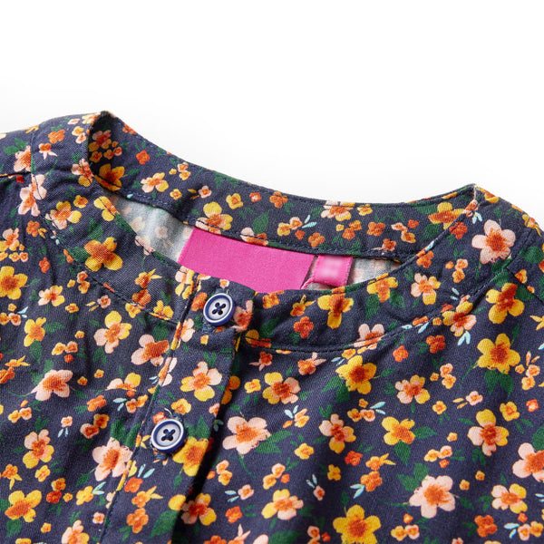 Children's Dress with Long Sleeves Navy Blue 116