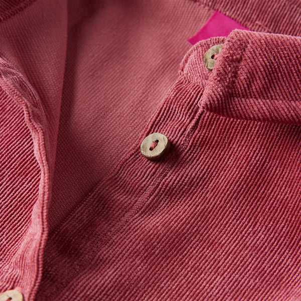 Girls' Dress with Long Sleeves Corduroy Old Pink 116