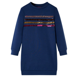 Kids' Sweater Dress Navy Blue 92