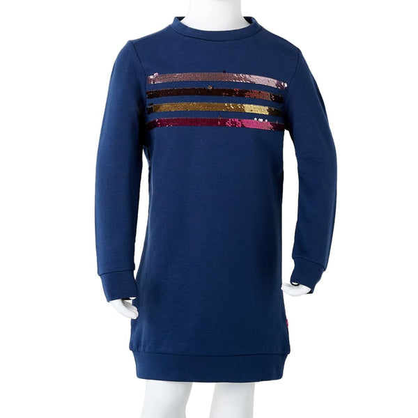 Kids' Sweater Dress Navy Blue 92