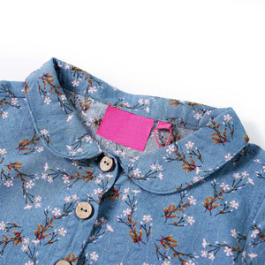 Kids' Dress Long Sleeves Petrol Blue 92