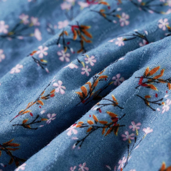 Kids' Long-Sleeved Dress Petrol Blue 104