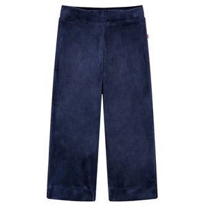 Kids' Velvet Trousers Dark Blue 92