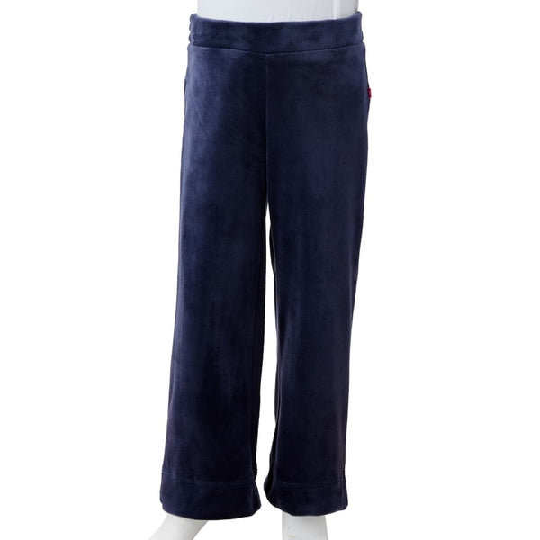 Kids' Velvet Trousers Dark Blue 92