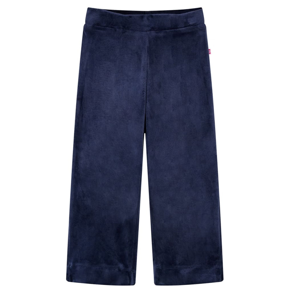 Kids' Velvet Trousers Dark Blue 104