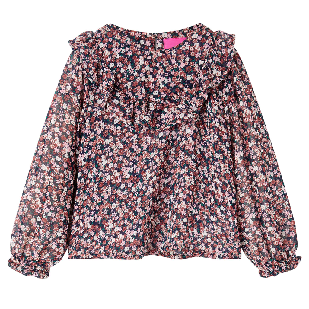 Kids' Long-Sleeved Blouse Dark Pink 128