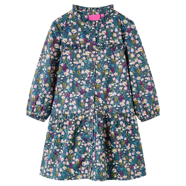 Kids' Long-Sleeved Dress Dark Blue 116