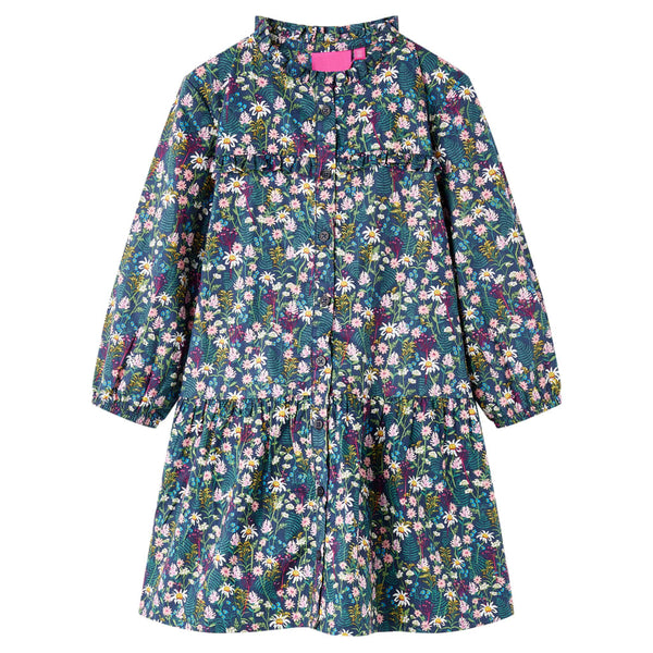 Kids' Long-Sleeved Dress Dark Blue 128