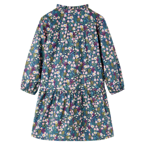 Kids' Long-Sleeved Dress Dark Blue 128