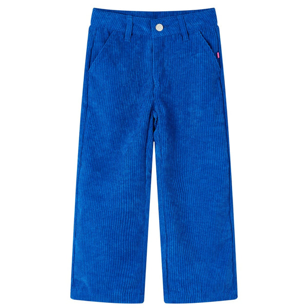 Children's Corduroy Trousers Cobalt Blue 116