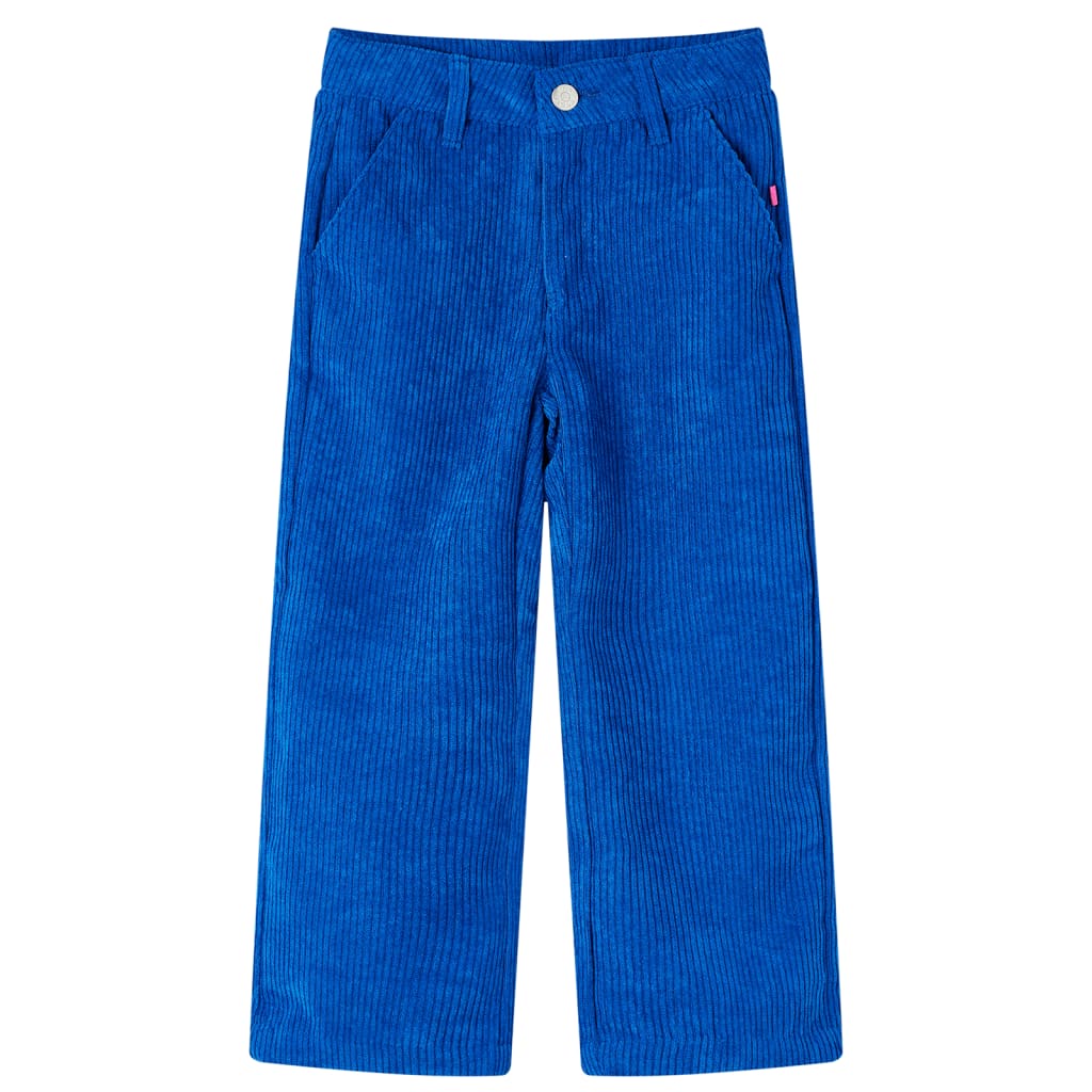 Kids' Corduroy Trousers Cobalt Blue 128